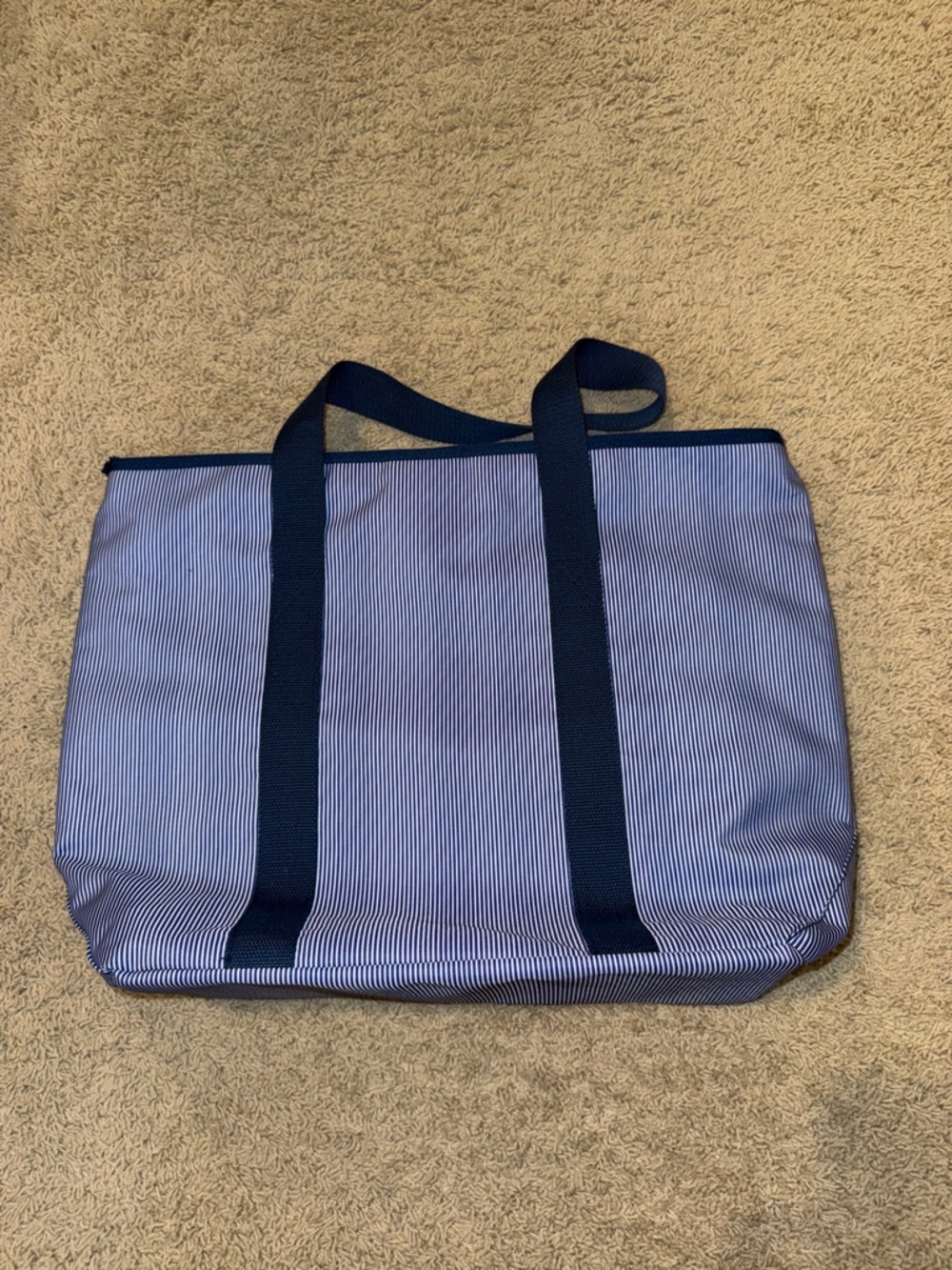 kate spade navy & white striped nylon tote with gold logo - Picture 2 of 9